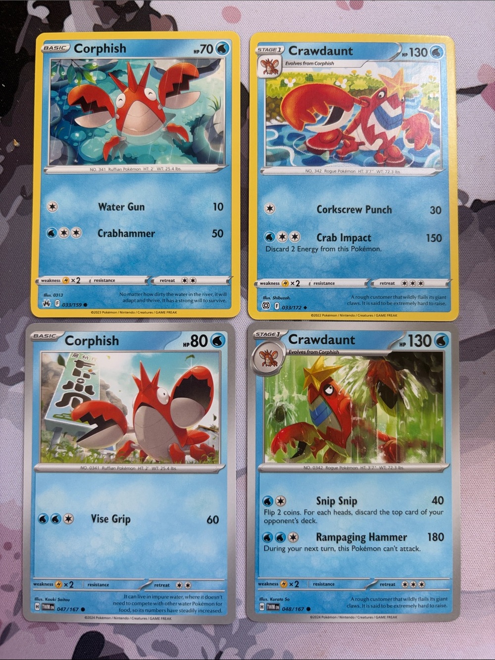 Corphish & Crawdaunt Evolution Line Lot | Crown Zenith + More | ✨5/$25✨
